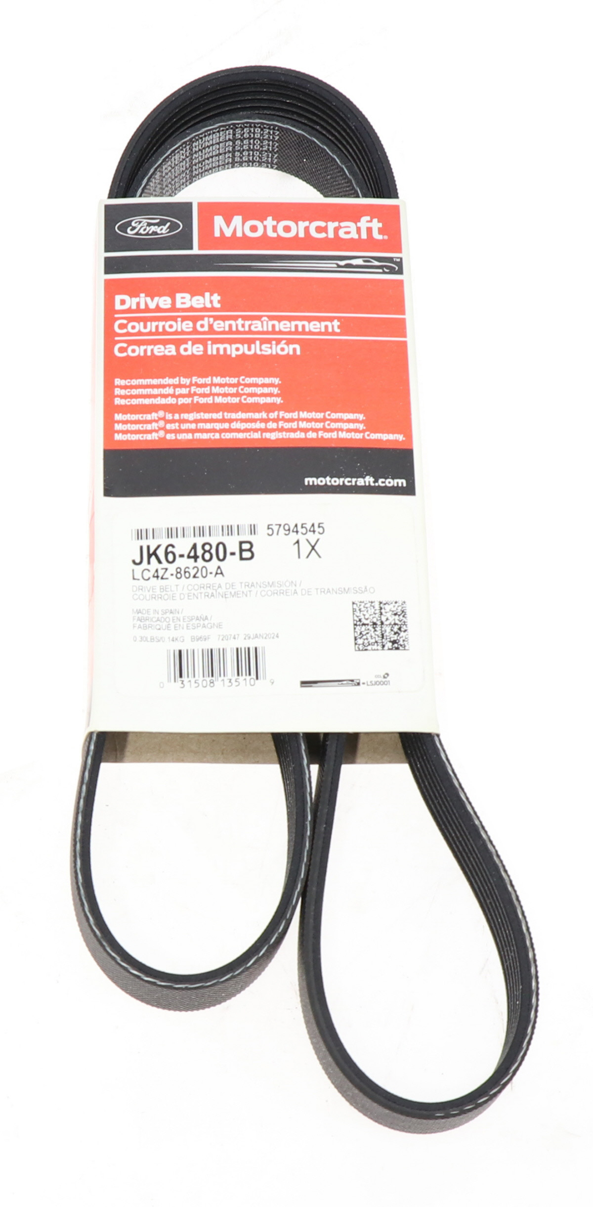 BTSJ Ford Motorcraft Driver Belt JK4-382 BT4Z-8620-D | eBay